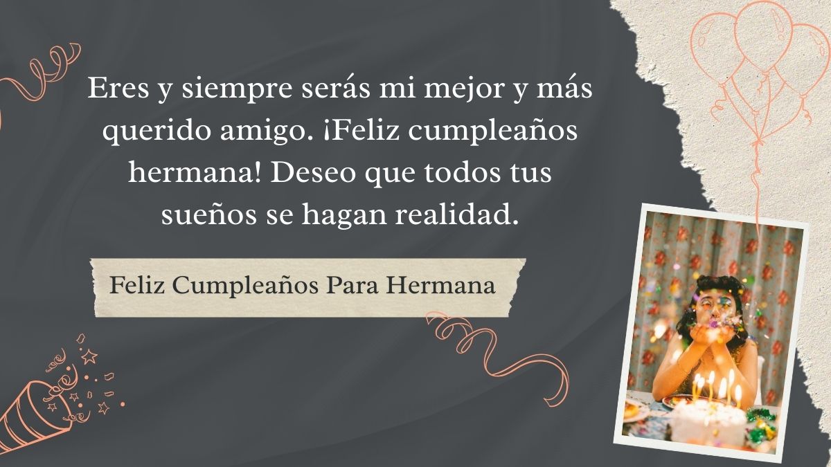 Feliz Cumpleaños Para Hermana