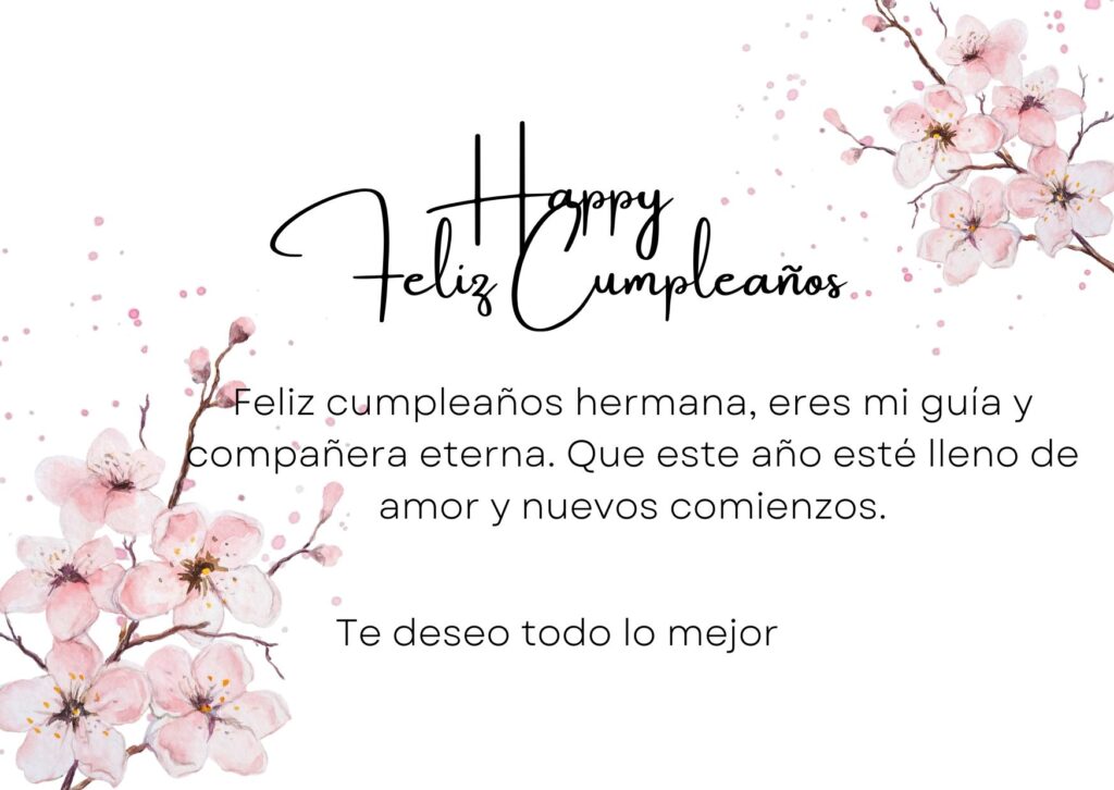 feliz cumpleaños hermana