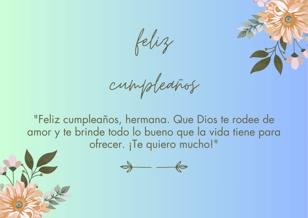 feliz cumpleaños hermana