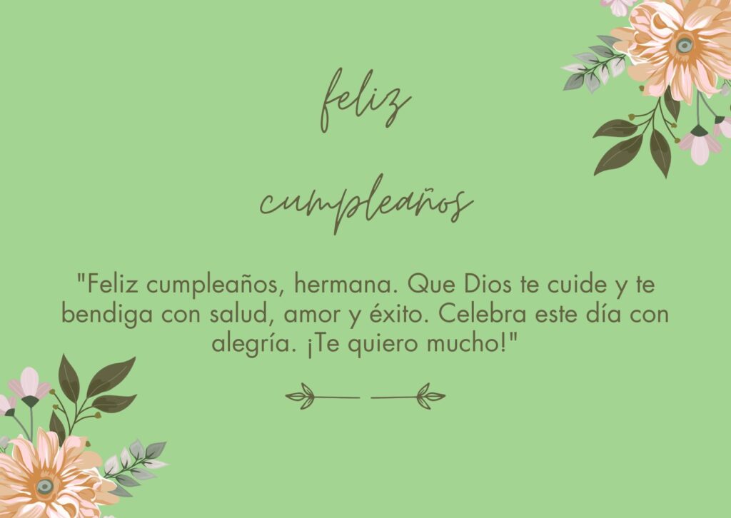 feliz cumpleaños hermana