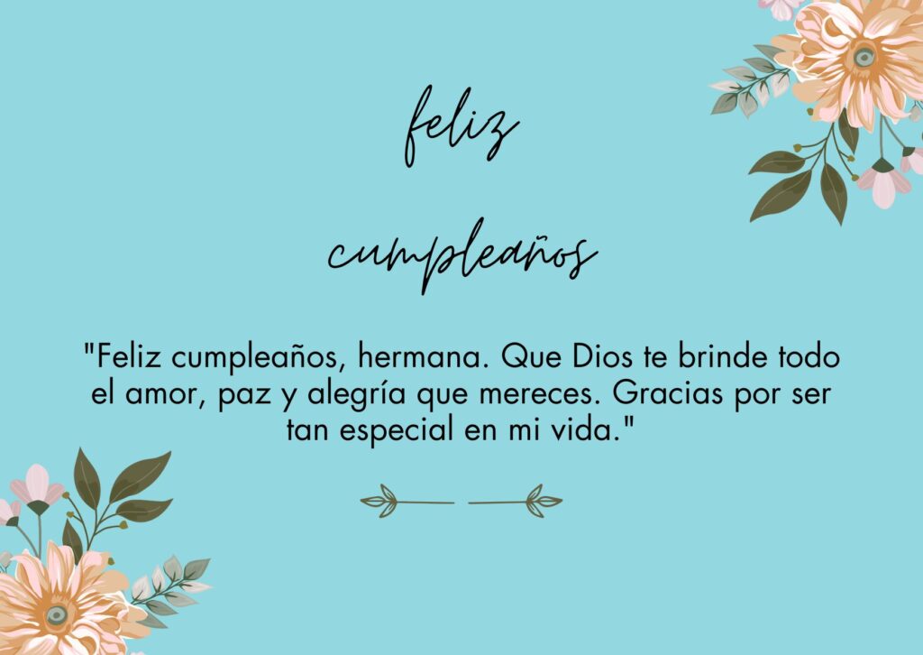 feliz cumpleaños hermana