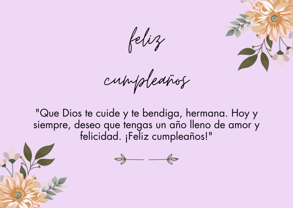 feliz cumpleaños hermana