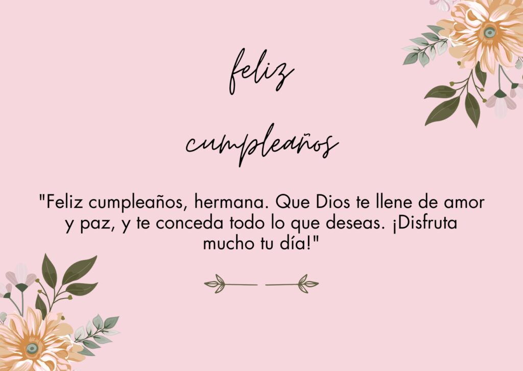 feliz cumpleaños hermana