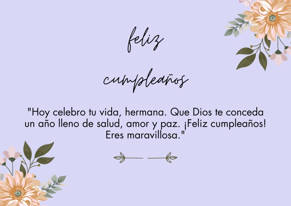 feliz cumpleaños hermana