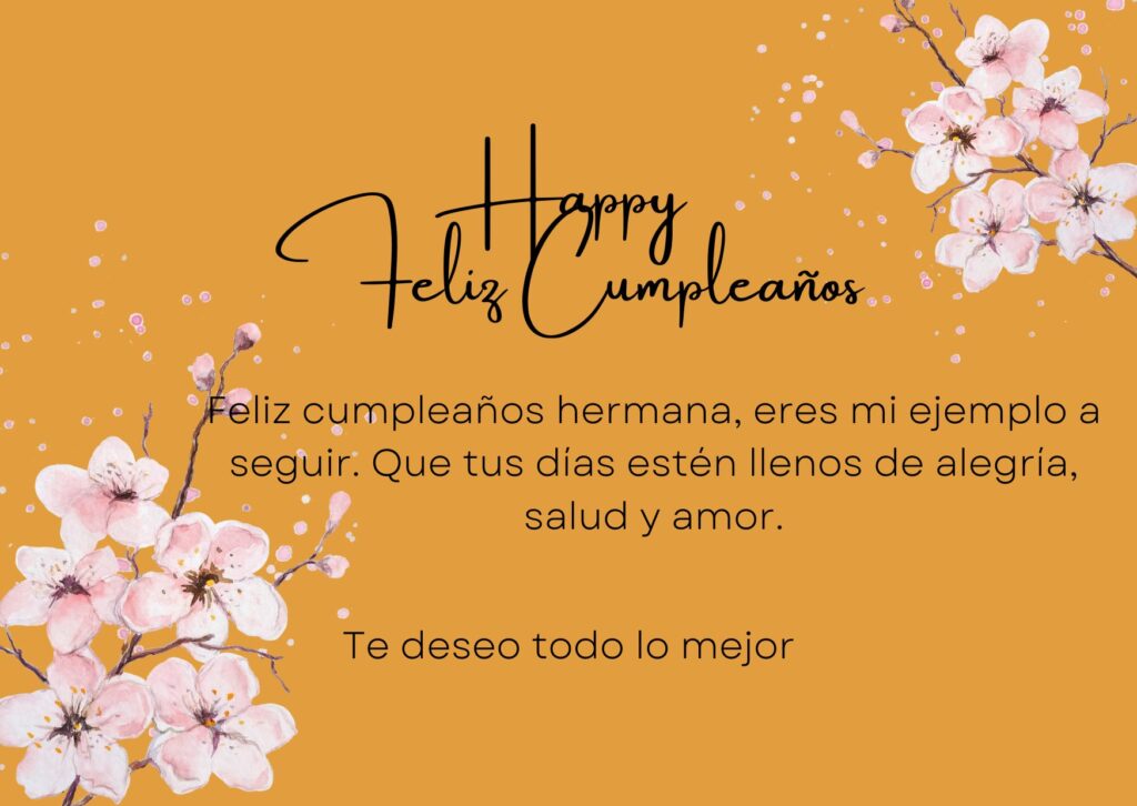 feliz cumpleaños hermana