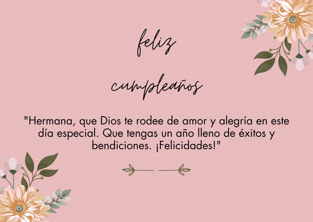 feliz cumpleaños hermana