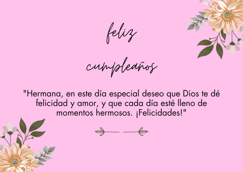 feliz cumpleaños hermana
