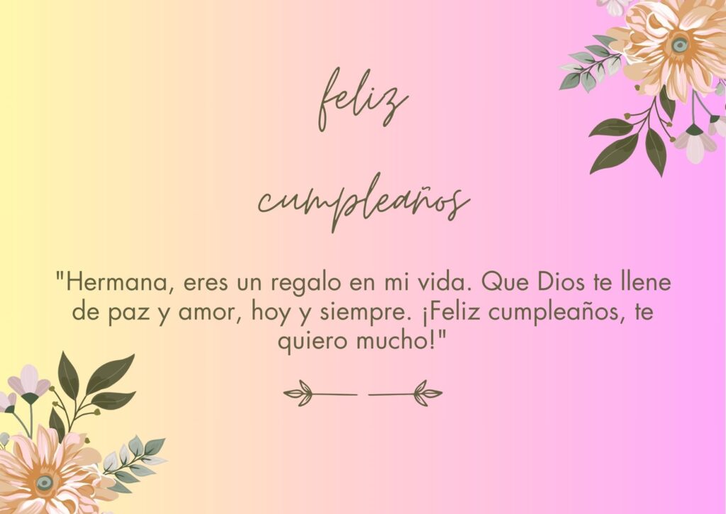 feliz cumpleaños hermana