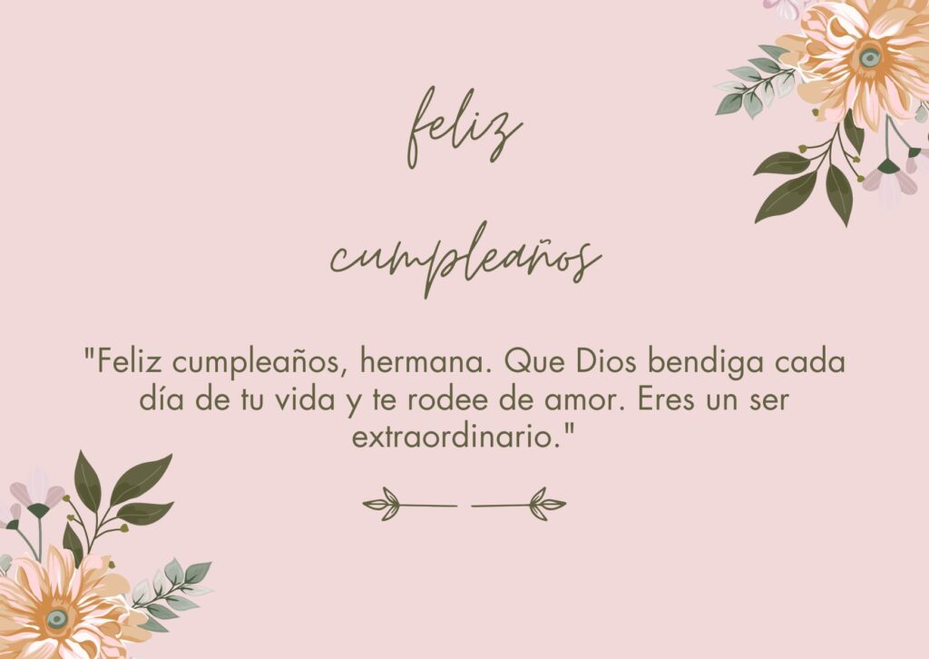 feliz cumpleaños hermana dios te bendiga
