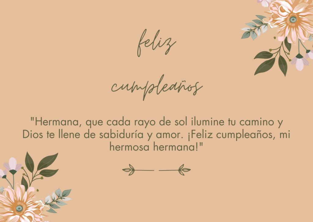 feliz cumpleaños hermana dios te bendiga